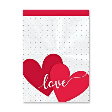 Imagem de Saquinho transparente Love decorado 11x19,5cm com 50 unidades - Cromus