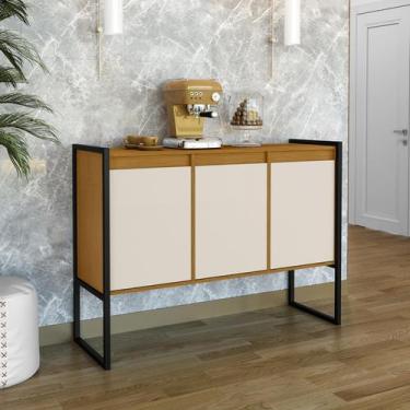 Imagem de Aparador Buffet 3 Portas Industrial Cantinho do Café para Sala de Jant