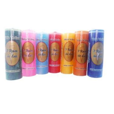 Imagem de Kit 10 und Velas Votivas 7 dias Brancas ou Coloridas - 260 gr cada - S