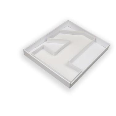 Imagem de Manoczy Caixa de papelão preenchível de 35,5 cm com tampa transparente, bandeja de presente vazada branca para aniversários, festas de aniversário e eventos (1)