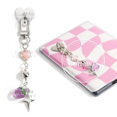 Imagem de Kaciola Correntes de berloque para Kindle, pingente de morango fofo e-reader pulseiras de telefone acessórios presente para leitores amantes de livros mulheres homens, pingentes compatíveis com Kindle