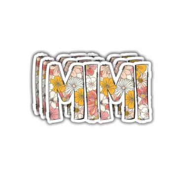 Imagem de (3 peças) Adesivo floral Mimi citações inspiradoras avó mamãe avós decalque de vinil adesivos de presente para copo laptop Kindle garrafas de água livro telefone - Tamanho 3x1,9