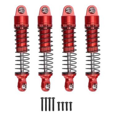 Imagem de RC CHOGES ABORTEMPOR DAMPER 4PCS de alta resistência T6061 Liga de alumínio de 50 mm peças de atualização para caminhões de carros RC e modelos de buggy (Vermelho)