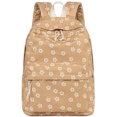 Imagem de Mochila Bluboon para meninas da escola, bolsa de livros de veludo cotelê de 13 polegadas