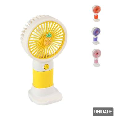 Imagem de Ventilador de Mão 15cm Recarregável USB Cores - Tudo em Caixa