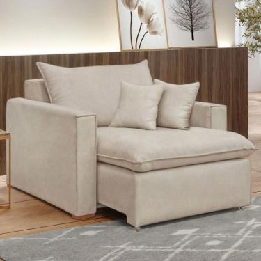 Imagem de Poltrona Barcelona Retrátil Linho/Cru - Celflex