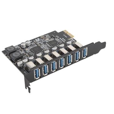 Imagem de VBESTLIFE PCIE USB 3.2 Gen 1 Cartão 7 Portas PCI Explique para o Adaptador de Controlador de Hub Super Speed 5 Gbps Super Speed 5 Gbps para Vitórias 11/10, para Linux, para OS X