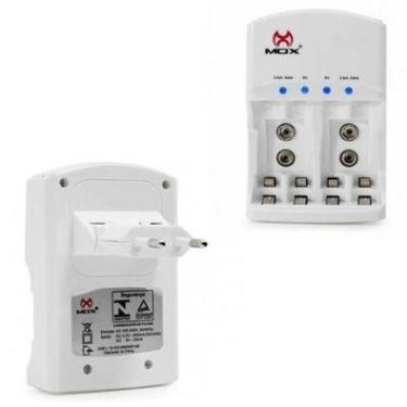 Imagem de Carregador De Pilhas E Baterias Com 4 Pilhas Aaa 1000 Mah Mox Cp52