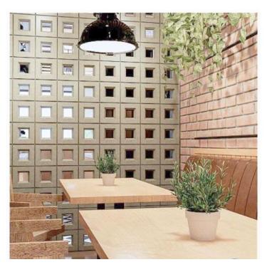 Imagem de Molde Forma Cobogó Vazado em Abs Furo Quadrado 20x20x3,5cm - farias