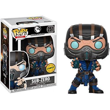 Imagem de Funko Sub-Zero (Edição Chase): Boneco de vinil de Mortal Kombat x POP! Games e 1 pacote protetor gráfico de plástico PET [#251 / 21686 - B]