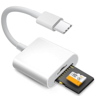 Imagem de Leitor de cartão SD Apple USB C para iPhone 15 16, certificado MFi, adaptador de cartão de memória tipo C de alta velocidade para MacBook Pro/Air, iMac, iPad, suporta SD/Micro SD/SDHC/SDXC/MMC, Plug