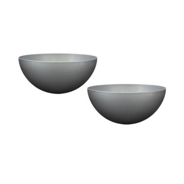 Imagem de Kit 2 Mini Bowl Prata 240Ml Plástico Premium