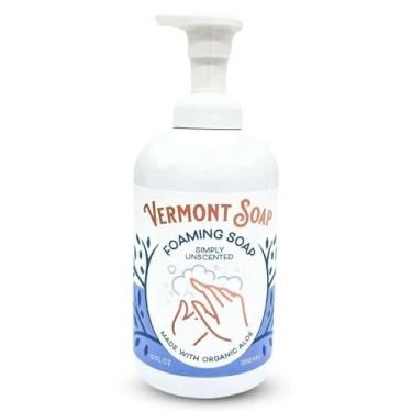 Imagem de VERMONT SOAP Sabonete orgânico sem perfume para as mãos – Sabonete hidratante natural para pele seca – Dispensador de sabonete líquido para as mãos de banheiro sem fragrância – Simplesmente sem