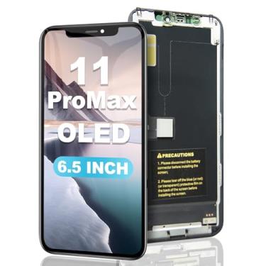 Imagem de EFAITHFIX Tela de substituição para iPhone 11 Pro Max OLED [NÃO LCD] Tela de 6,5 polegadas 3D Touch Screen Frame Assembly FHD Digitalizador compatível com o modelo A2161, A2218, A2220 com adesivo à