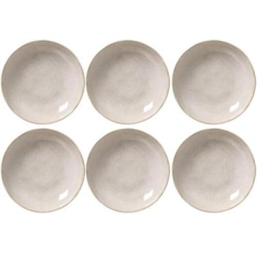 Imagem de Jogo 6 Pratos Fundos Porto Brasil Bio Latte 22cm Cerâmica Off White Fe
