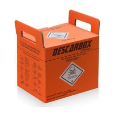 Imagem de Coletor perfuro cortante laranja quimico 13lt descarbox