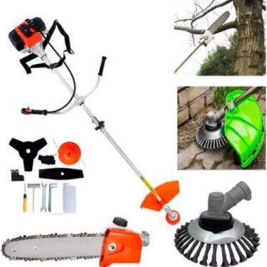 Imagem de Roçadeira Industrial A Gasolina 63cc Motossera+escova De Aço - NK