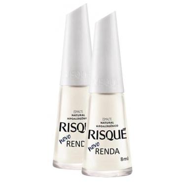 Imagem de Kit 2 Esmalte Risqué Natural Renda 8ml