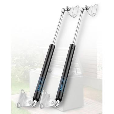 Imagem de Cordões a gás de 38 cm, suporte para choque, 100 n/57 kg por suporte, com suportes tipo L para porta-malas de serviço leve, tampa, capa, caminhão, campista, invólucro (peso adequado para suporte, 4,5 a 7,5 kg, para fechamento macio/aberto)