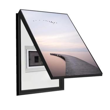 Imagem de Medidor Caixa Pintura Decorativa Moldura Preta Medidor Caixa Capa Pendurada Pintura Adequada Para Sala De Jantar Sala De Estar Quarto, D, 45x55cm