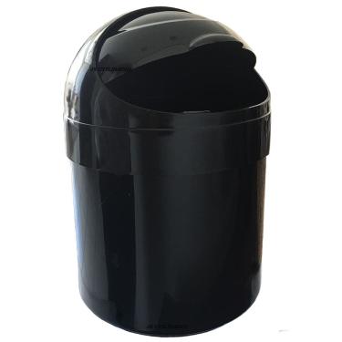 Imagem de Lixeira Com Tampa Basculante Cesto Lixo  6 L Preto ct5