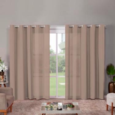 Imagem de Cortina Roma para Sala e Quarto, 300 x 220 cm, 2 Folhas, Poliéster Decorativo, Estampado (AVELA)