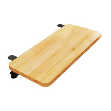 Imagem de FytStycale Placa de extensão de mesa, bandeja para teclado, multifuncional para suporte de pulso de escritório, Cor de Madeira