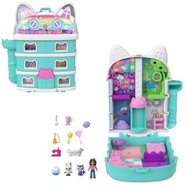 Imagem de Polly Pocket Conjunto de Brinquedo Estojo Gabby's Dollhouse para crianças a partir de 4 anos