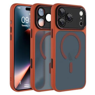 Imagem de AIGOMARA Capa magnética para iPhone 17 Pro Max, [compatível com Magsafe] [proteção total da câmera] Capa protetora fina à prova de choque translúcida fosca para iPhone 17 Pro Max de 6,9 polegadas