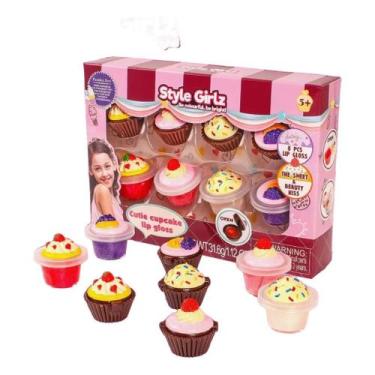 Imagem de 8 Cupcake Gloss Estilo Girls Infantil Kids Hidratante Labial - NoBrand