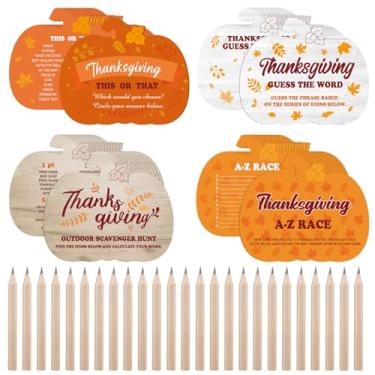 Imagem de Civaner 150 Pcs Thanksgiving Games Sets 25 Players Fall Harvest Party Game Outdoor Scavenger Hunt Funny Happy Holiday Party Supplies for Fall Family Pumpkin Activities Game Supplies