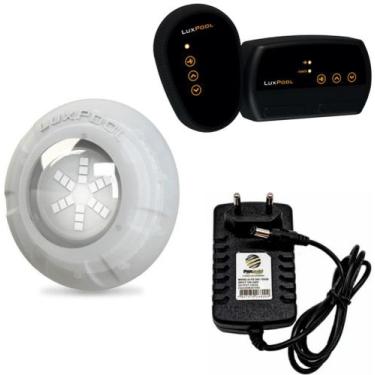 Imagem de Kit 1 led 9w luxpool + fonte 2a + controlador luxpool 72w s/ bomba