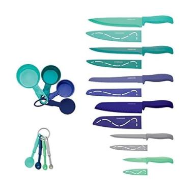 Imagem de Farberware Conjunto de talheres de resina, 23 peças, multicolorido fresco