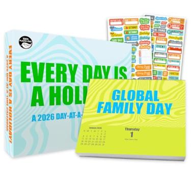 Imagem de Every Day is a Holiday Calendar 2025 - Deluxe 2025 National Holiday Day to Day Pacote de calendário com mais de 100 adesivos de calendário (presentes diários de férias, material de escritório)
