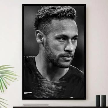 Imagem de Genérico, Quadro Neymar Jr Craque Preto E Branco Decorativo A3 35x45cm