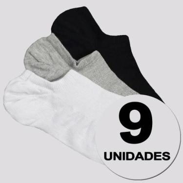 Imagem de Kit Meia Selene Sapatilha Invisível 9 Pares Branca, 39-43