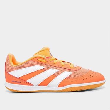 Imagem de Chuteira Futsal Infantil Adidas Predator Club Unissex, Laranja, 26