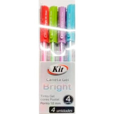 Imagem de Caneta Gel KIT Bright 1.0 mm – Blister com 4 unidades sortidas em Tons Pastel –– Ideal para Detalhes, Lettering e Ilustrações