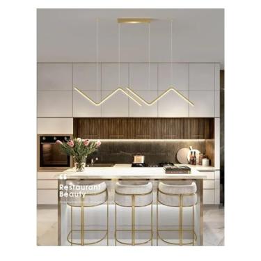 Imagem de Lustres para sala de jantar, Luminárias de luxo leves, Luminárias de mesa de jantar minimalistas modernas e minimalistas, Luminárias de mesa de bar, Lustres, Luminárias