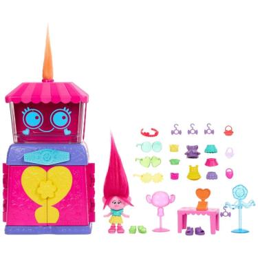 Imagem de Playset Trolls Fun Fair com Boneca Queen Poppy e 25 Acessórios, Mattel
