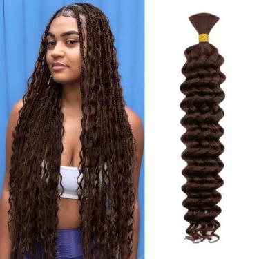 Imagem de Cabelo trançado humano ISWEET 10A Brazilian Virgin Deep Wave