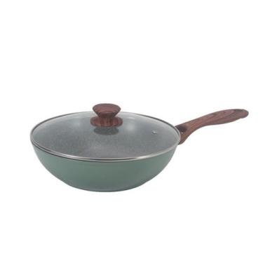Imagem de Panela Wok Hancook Marble Edition 28 cm