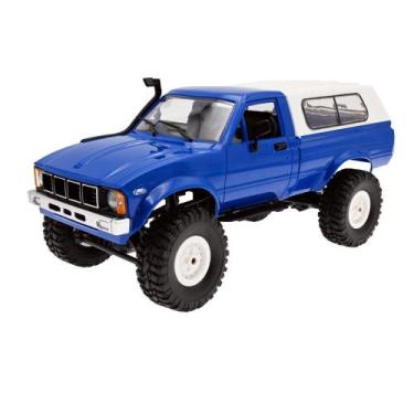 Imagem de Caminhonetes RC Rock Crawler WPL C24 RTR 1/16 azuis com LED - The pers