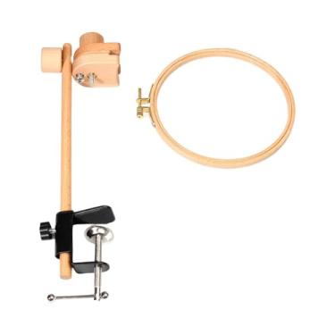 Imagem de Baoblaze Suporte de bastidor de madeira para bordado, fácil de usar, para projetos de bordado, artesanato e costura