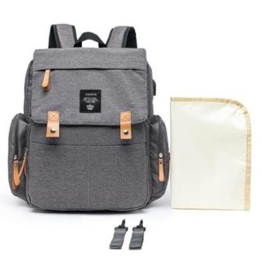 Imagem de Mochila Bolsa Maternidade Bebê Lequeen Grace Smart Multifuncional Térmica-Feminino