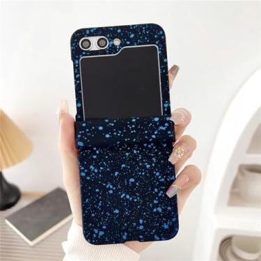 Imagem de Star Matte Feel Phone Case para Samsung Galaxy Z Flip 5 3 4 W23 Filp Hard PC Capa de proteção total, azul, para Samsung Z Flip 5