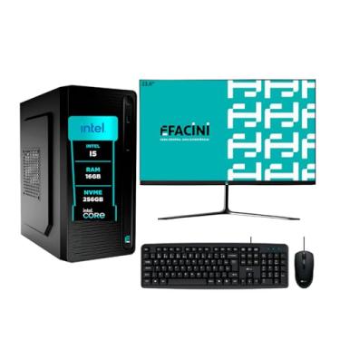 Imagem de Computador Pc Completo Intel Core i5, 16GB, Monitor 24 Polegadas, Ssd eFacini 256GB