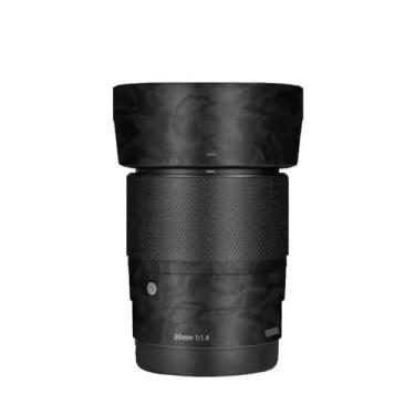 Imagem de 30 1.4 E Acessórios de película para lente de câmera adesivo de película protetora de vinil para Sigma 30 mm F1.4 DG DN adequado para Sony E Mount adesivos protetores de câmera (Shadow Camo Black)