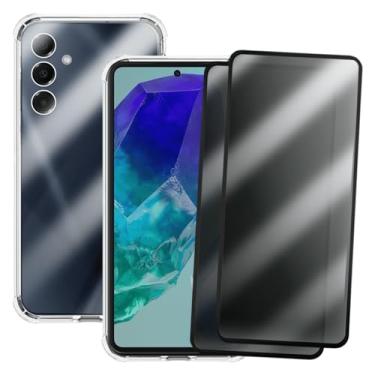 Imagem de Kit Capa Anti Impacto e 2 Película De Privacidade Para Samsung Galaxy M55