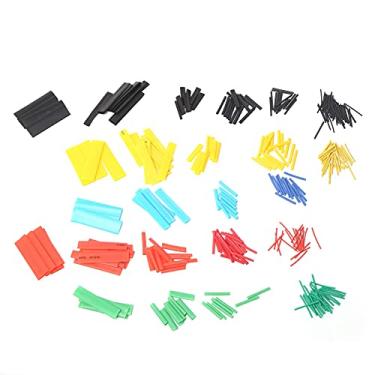 Imagem de Envoltório de cabos elétricos sortidos, kit de tubos termorretráteis de componentes eletrônicos para marcação de grupos de fios